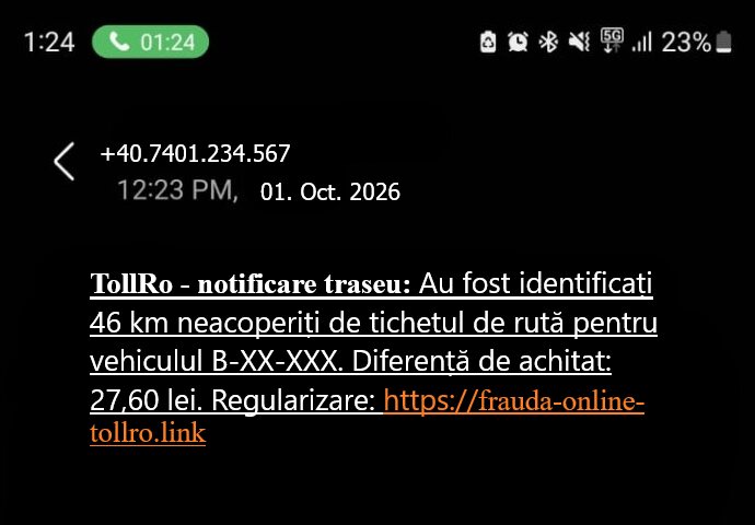 SMS simulat: 46 km neacoperiți de tichetul de rută, diferență de achitat